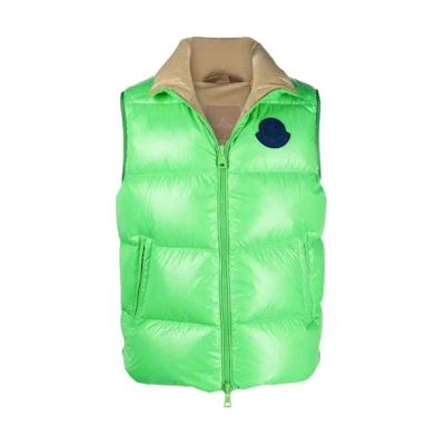 Moncler FW21 Evergreen Down Vest with Logo and Stand Collar. G20921A0003453A0E84I