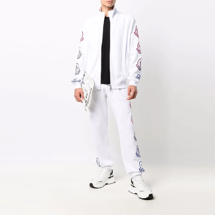 Moncler FW21 Graphic Print White Loose Fit Zip-Up Jacket for Men. G20918G00047899FL001 圖 3