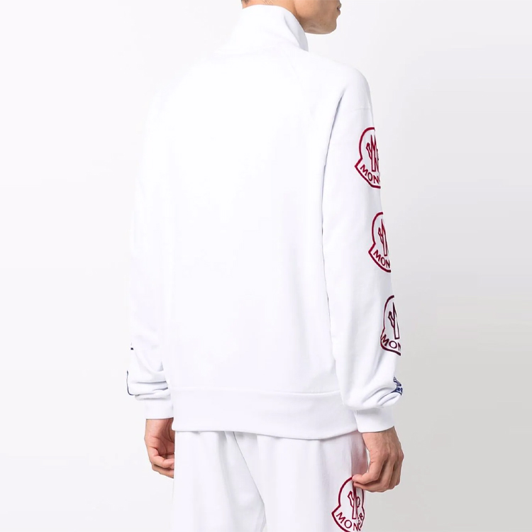 Moncler FW21 Graphic Print White Loose Fit Zip-Up Jacket for Men. G20918G00047899FL001 圖 4