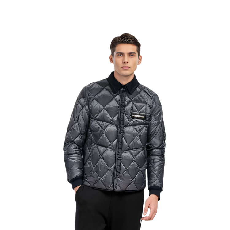Moncler FW21 Grey Solid Color Down Jacket with Turn-down Collar. 09U1A000115396Q 圖 6