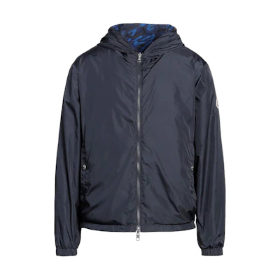Moncler FW21 Grimpeurs Reversible Graffiti Logo Jacket Blue () G10911A748705955I758