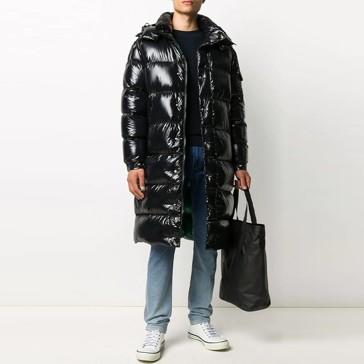 Lookbook Moncler FW21 Hanoverian Glossy Black Long Down Jacket Unisex Winter Coat. F20911D50700C0081