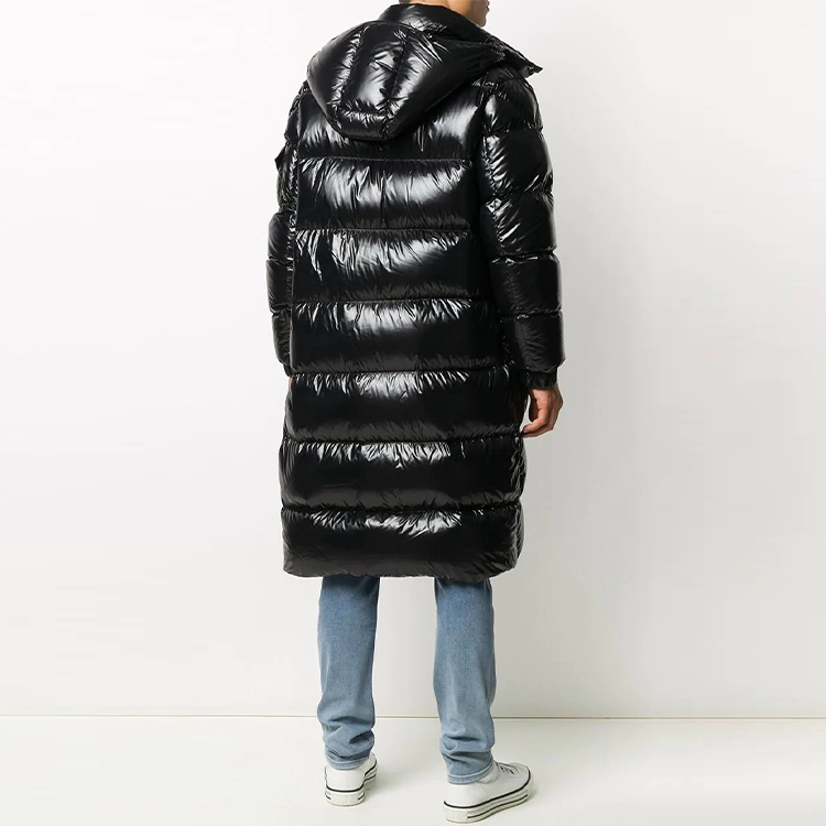 Purchase Moncler FW21 Hanoverian Glossy Black Long Down Jacket Unisex Winter Coat. F20911D50700C0081