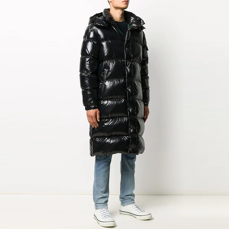 Details for Moncler FW21 Hanoverian Glossy Black Long Down Jacket Unisex Winter Coat. F20911D50700C0081