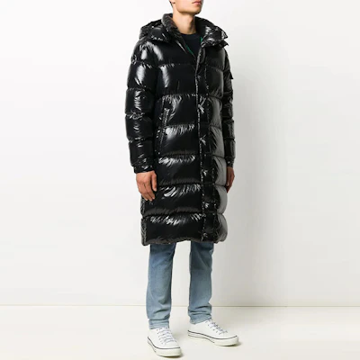 Moncler FW21 Hanoverian Glossy Black Long Down Jacket Unisex Winter Coat. F20911D50700C0081 Details for Moncler FW21 Hanoverian Glossy Black Long Down Jacket Unisex Winter Coat. F20911D50700C0081