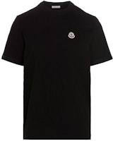 Moncler FW21 Jersey Logo Crewneck Short Sleeve T-Shirt Black 8C000268390T999 Moncler FW21 Jersey Logo Crewneck Short Sleeve T-Shirt Black 8C000268390T999