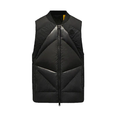Moncler FW21 Kiyose Logo Puffer Down Vest Black Fashion. G20921A00018595EV999