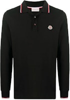 Moncler FW21 Logo Appliqué Plain Long Sleeve Polo Shirt Black Men F20918B7010084556999 Moncler FW21 Logo Appliqué Plain Long Sleeve Polo Shirt Black Men F20918B7010084556999