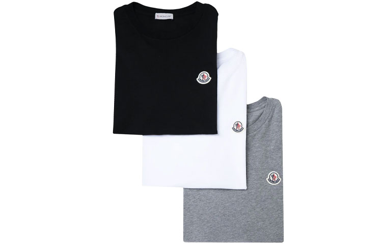 Moncler FW21 Logo Crewneck T-Shirt 3-Pack 8C00055829H83P111