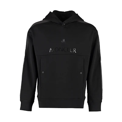 Moncler FW21 Logo Hoodie Black 8G00025899FL-999
