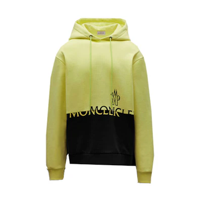 Moncler FW21 Logo Print Color-Block Hoodie Yellow () 0918G00040899FL112