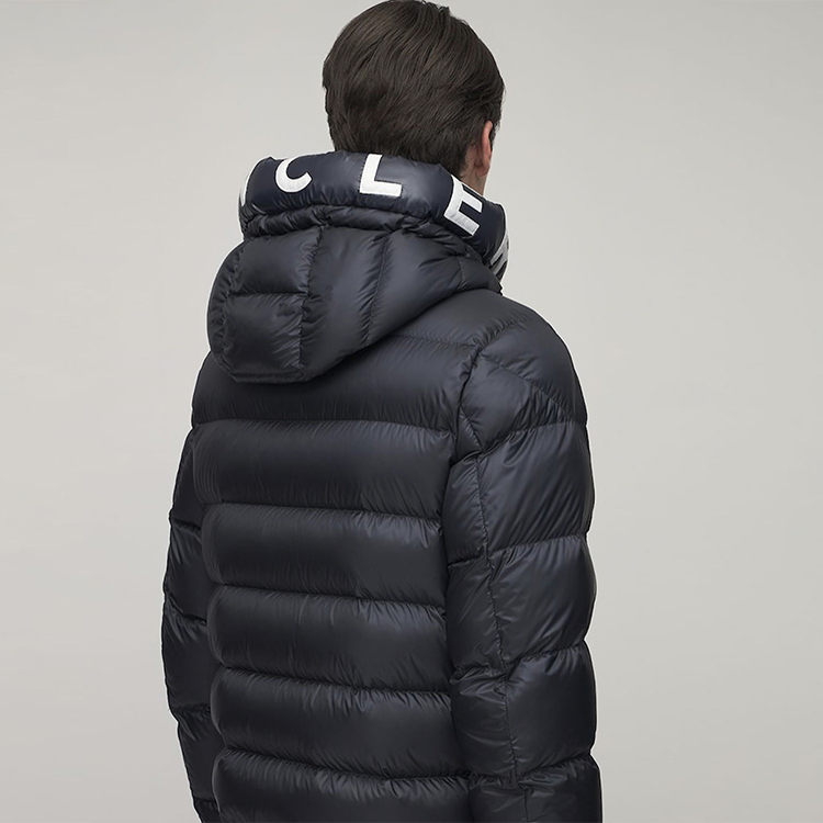 Moncler FW21 Logo Print Hooded Puffer Jacket Unisex Navy Blue 1A0000953048742 圖 5