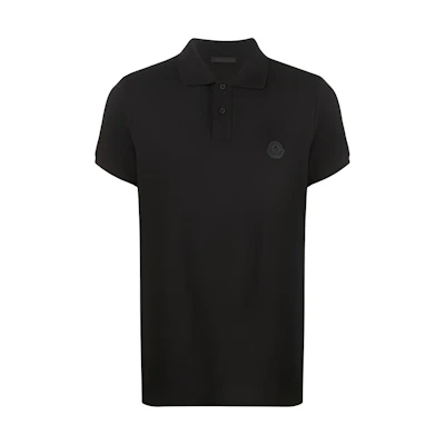 Moncler FW21 Logo Print Short Sleeve Polo Shirt Men’s Black G20918A0001184556999