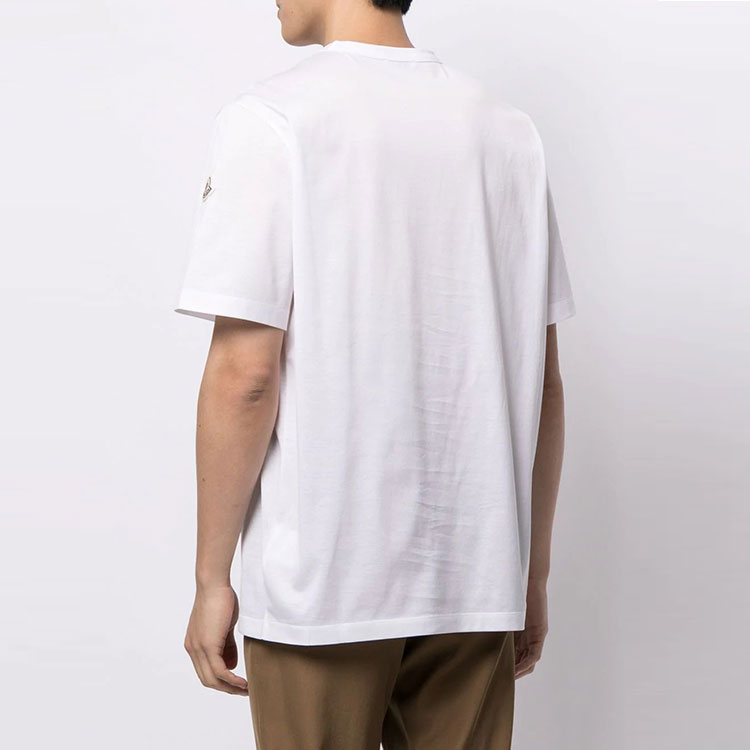 Moncler FW21 Logo Slogan Print Short Sleeve T-Shirt White G10918C7D6108390Y1 圖 5