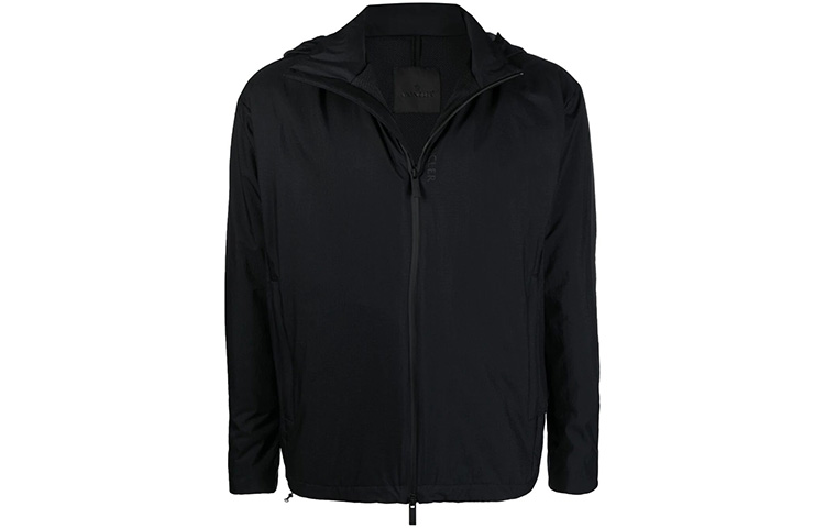 Moncler FW21 Logo Zip-Up Hoodie Jacket Black G10911B7360053A6J999