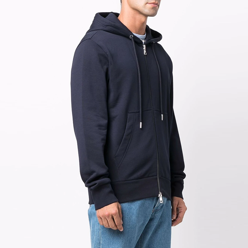 Moncler FW21 Midnight Blue Fleece Hoodie with Drawstring and Zipper. 8G00033899FL778 圖 5