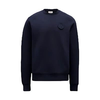 Moncler FW21 Navy Blue Crewneck Raglan Long-Sleeve Pullover Sweatshirt F20918G78300809JW778