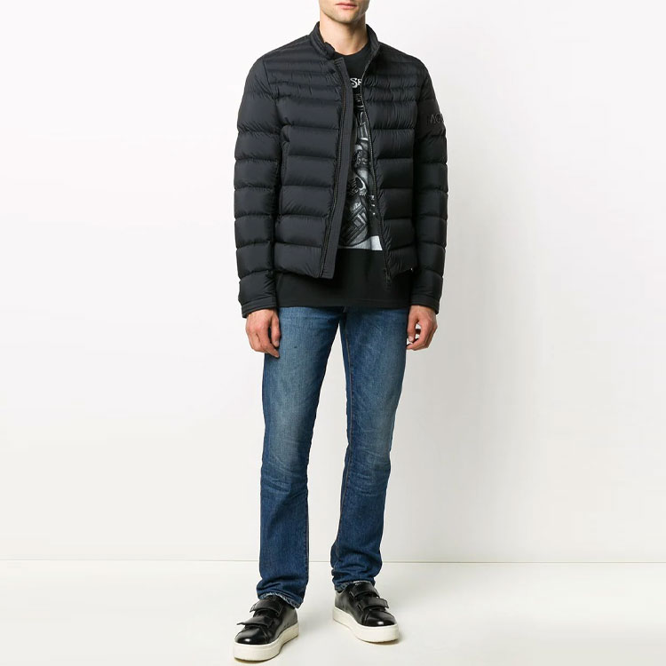 Moncler FW21 Padded Logo Detail Stand Collar Down Jacket Black F20911A54200C0572 圖 3
