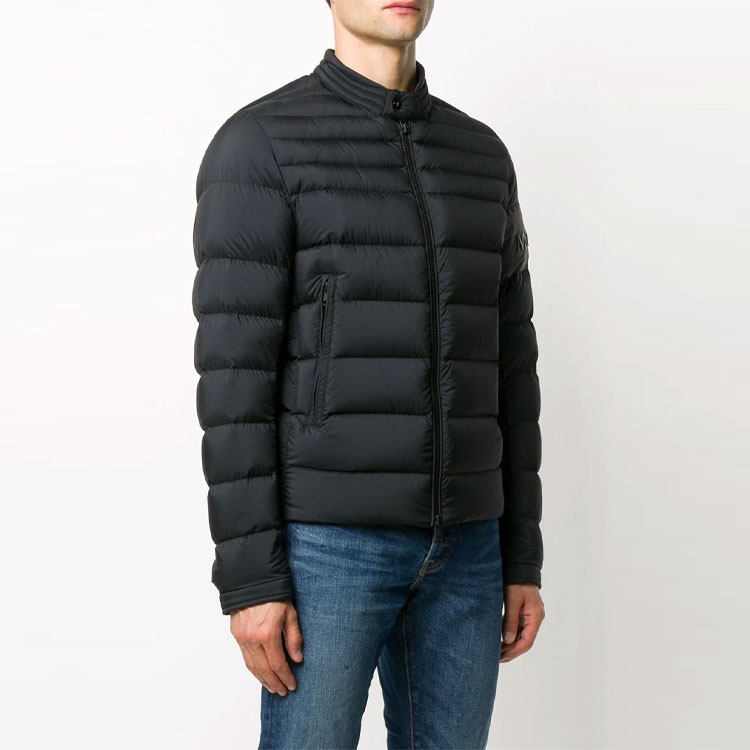 Moncler FW21 Padded Logo Detail Stand Collar Down Jacket Black F20911A54200C0572 圖 5
