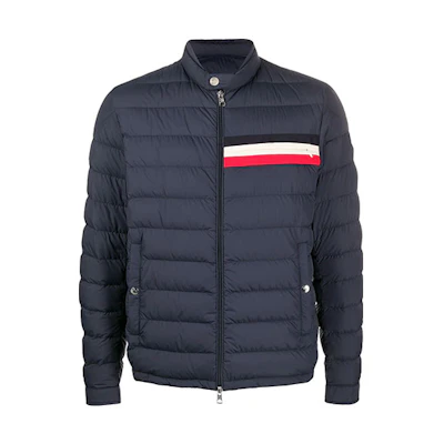 Moncler FW21 Printed Down Jacket Blue for Men. F10911A527005396F742