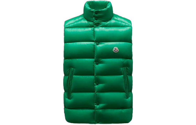 Moncler FW21 Quilted Nylon Down Vest Men’s Forest Green Glossy Logo Design G20911A0009668950845
