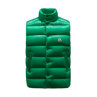 Moncler FW21 Quilted Nylon Down Vest Men’s Forest Green Glossy Logo Design G20911A0009668950845