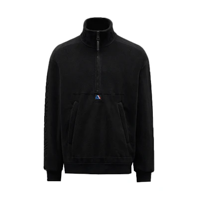 Moncler FW21 Recycled Half-Zip Pullover Sweatshirt Black G20918G00038899HM999