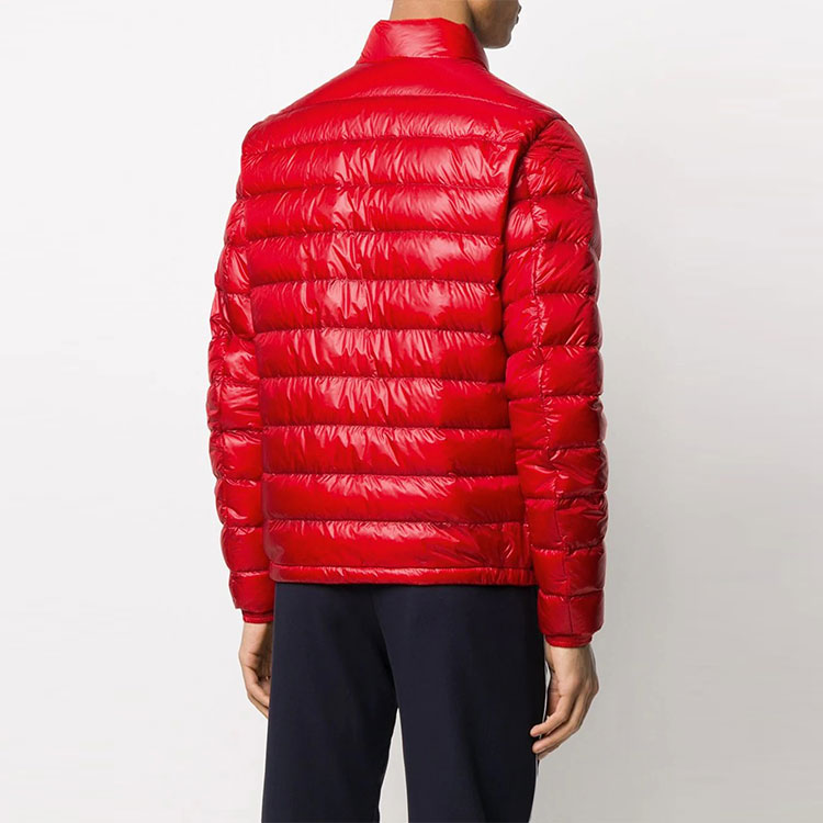Moncler FW21 Red Down Jacket with Lettering and Solid Color Design F10911A1160053029448 圖 5