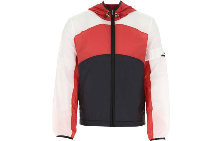 Moncler FW21 Red Jacket with Back Logo Patch 1A00020M1251740