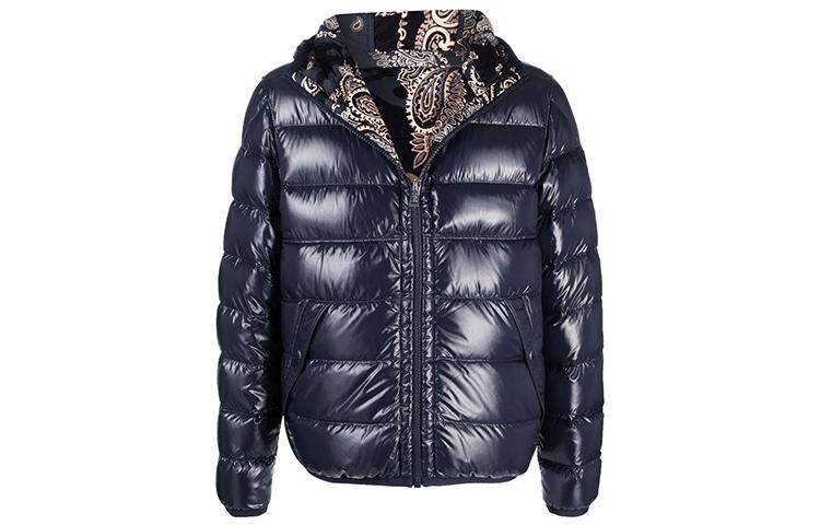Moncler FW21 Reversible Printed Down Jacket Winter Navy Blue G20911A0001568950742