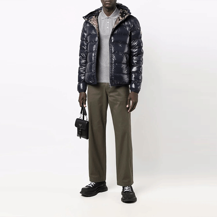 Moncler FW21 Reversible Printed Down Jacket Winter Navy Blue G20911A0001568950742 圖 3