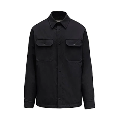 Moncler FW21 Ripstop Nylon Shirt Collar Jacket Black G10911B50S00539MN999