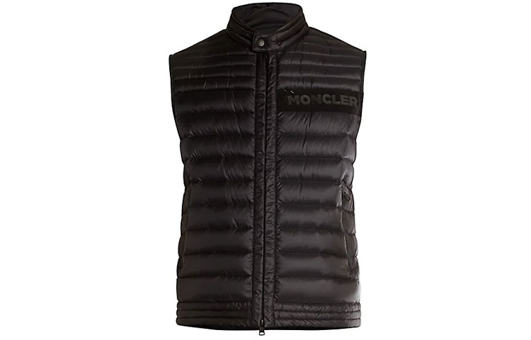 Moncler FW21 Roussilon Black Down Puffer Vest 0911A1190053048999