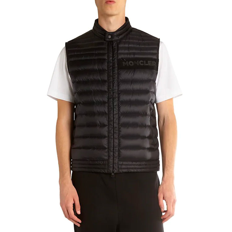 Moncler FW21 Roussilon Black Down Puffer Vest 0911A1190053048999 圖 4