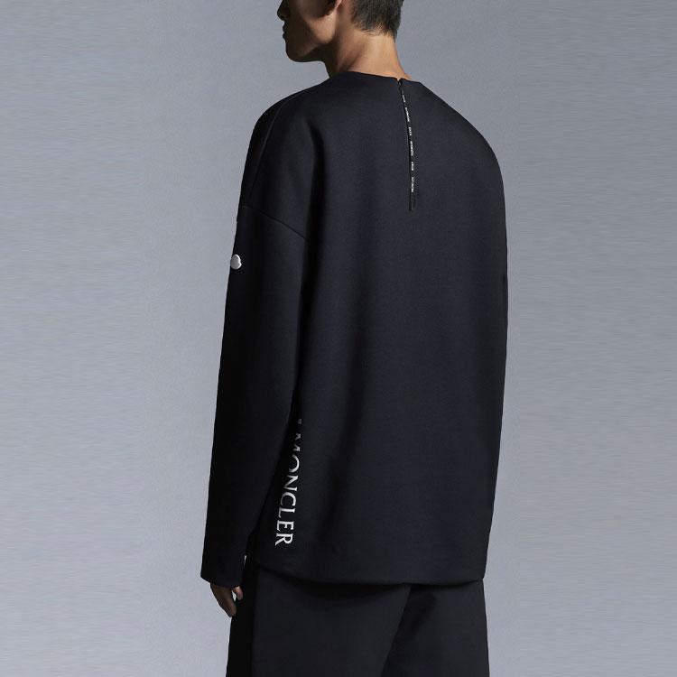 Purchase Moncler FW21 Sudadera Azul Marino con Cremallera Lateral y Cuello Redondo. G209K8G00006899GA778