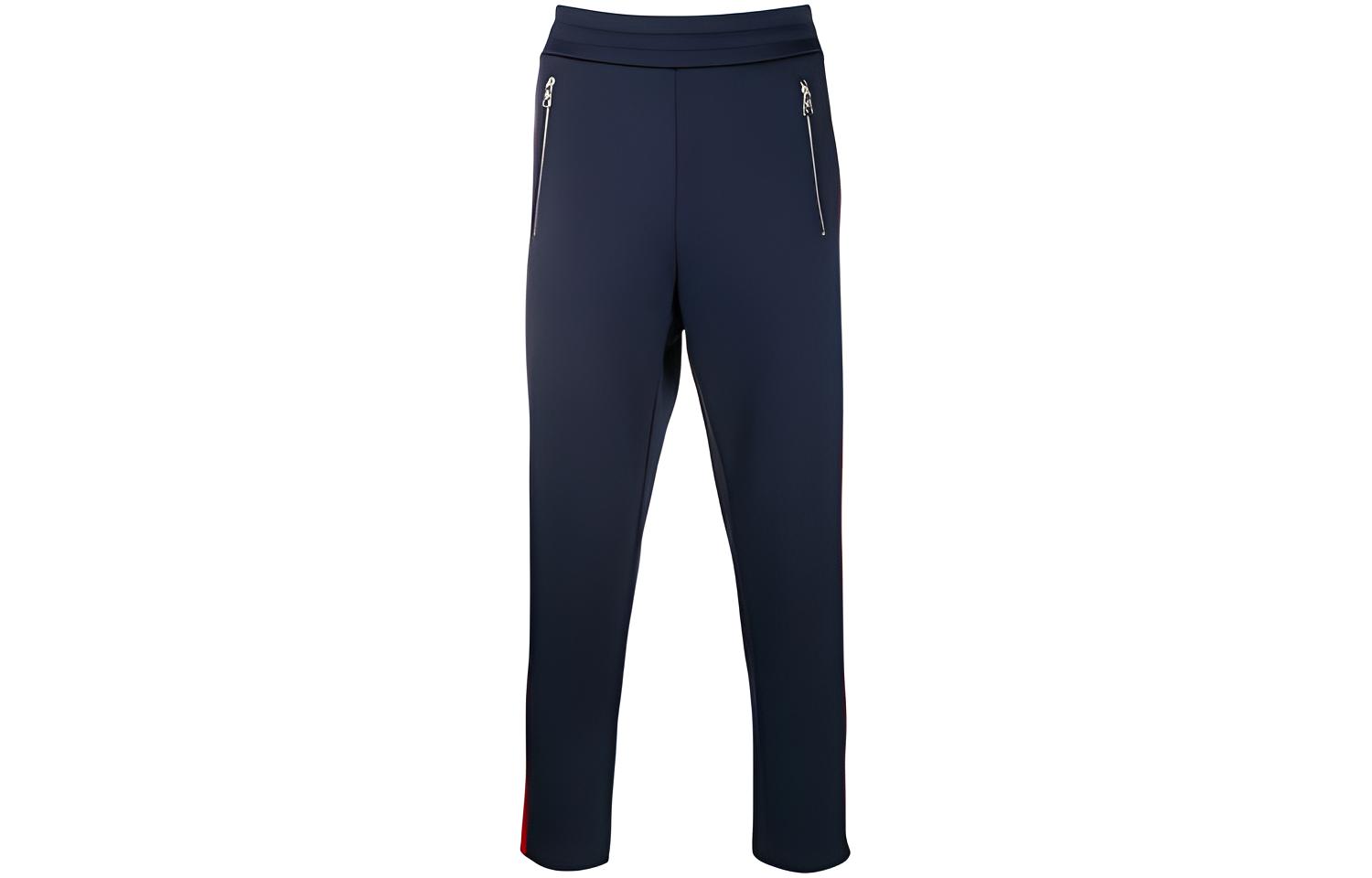 Moncler FW21 Slim Fit Knit Track Pants Navy Blue. E20918707200C8005