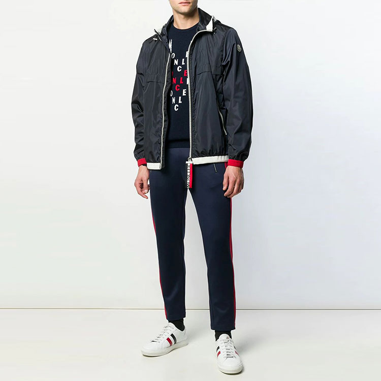 Lookbook Moncler FW21 Slim Fit Knit Track Pants Navy Blue. E20918707200C8005