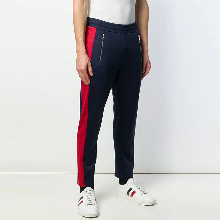 Purchase Moncler FW21 Slim Fit Knit Track Pants Navy Blue. E20918707200C8005
