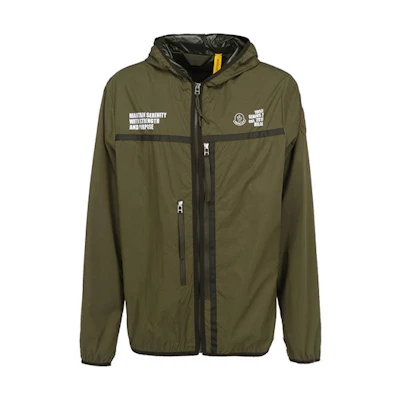 Moncler FW21 Solid Color Logo Print Hooded Jacket 1A7121053A5G