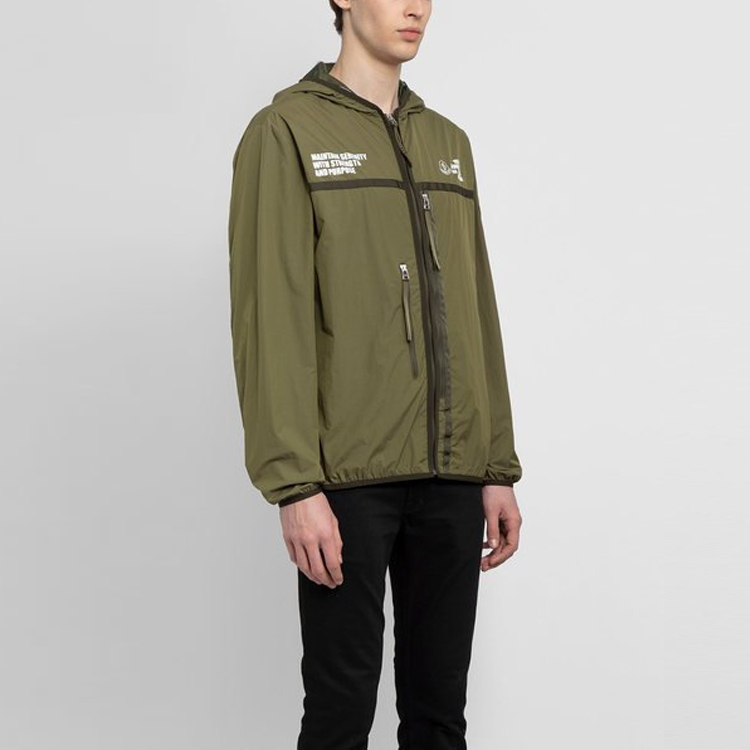 Details for Moncler FW21 Solid Color Logo Print Hooded Jacket 1A7121053A5G