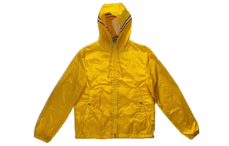 Moncler FW21 Solid Yellow Hooded Jacket F10911A7370054155