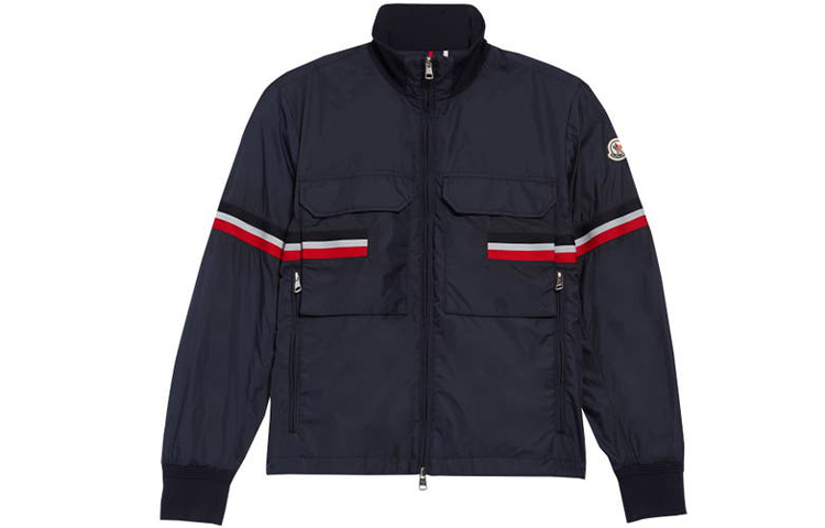 Moncler FW21 Solid Zip-Up Jacket with Triple Stripes F10911A7070068352775