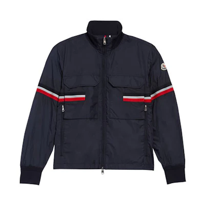 Moncler FW21 Solid Zip-Up Jacket with Triple Stripes F10911A7070068352775