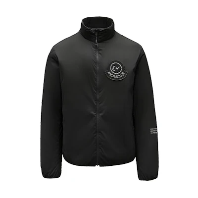 Moncler FW21 Stretch Nylon Logo Jacket in Black. G209U1A0000853132999