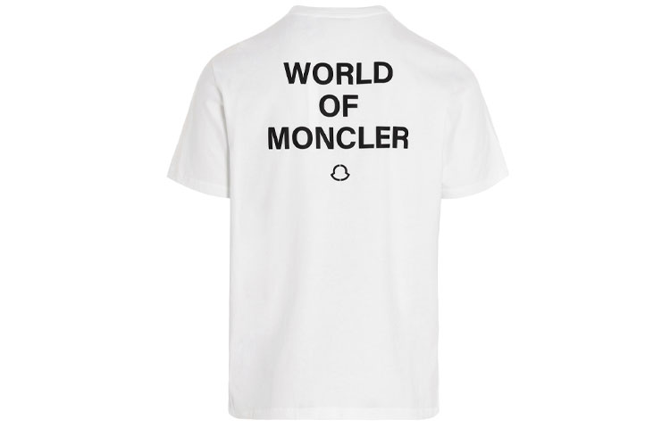 Moncler FW21 White Crew Neck Logo Short Sleeve T-Shirt 8C000088392B001 圖 3