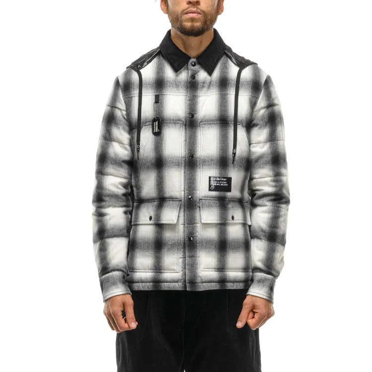 Purchase Moncler FW21 Jaket Hoodie Lengan Panjang Putih Motif Kotak. 1A00006595D6930