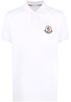 Moncler FW21 White Solid Color Polo Shirt with Logo Patch Short Sleeve. G20918A0001584556WHITE Moncler FW21 White Solid Color Polo Shirt with Logo Patch Short Sleeve. G20918A0001584556WHITE