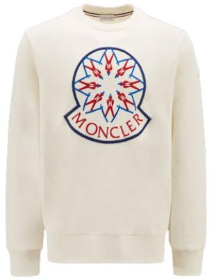 蒙克莱 FW22 米色刺绣Logo套头卫衣. H20918G00012809KR02B Order 蒙克莱 FW22 米色刺绣Logo套头卫衣. H20918G00012809KR02B