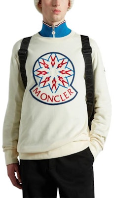 蒙克莱 FW22 米色刺绣Logo套头卫衣. H20918G00012809KR02B Lookbook 蒙克莱 FW22 米色刺绣Logo套头卫衣. H20918G00012809KR02B