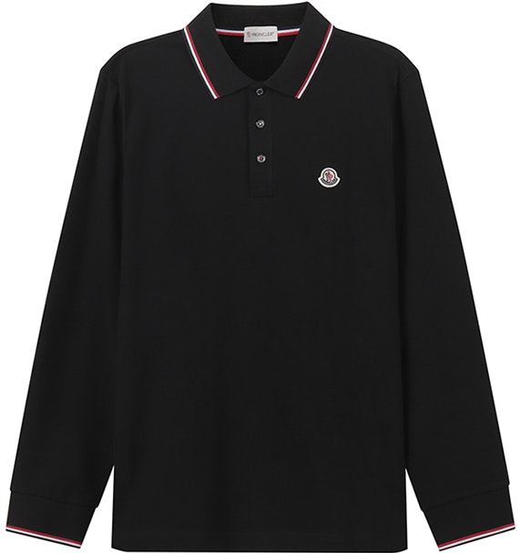 moncler-fw-22-black-cotton-long-sleeve-polo-shirt-with-logo-patch-h20918-b7010084556999